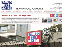 Tablet Screenshot of campuscopycenter.com